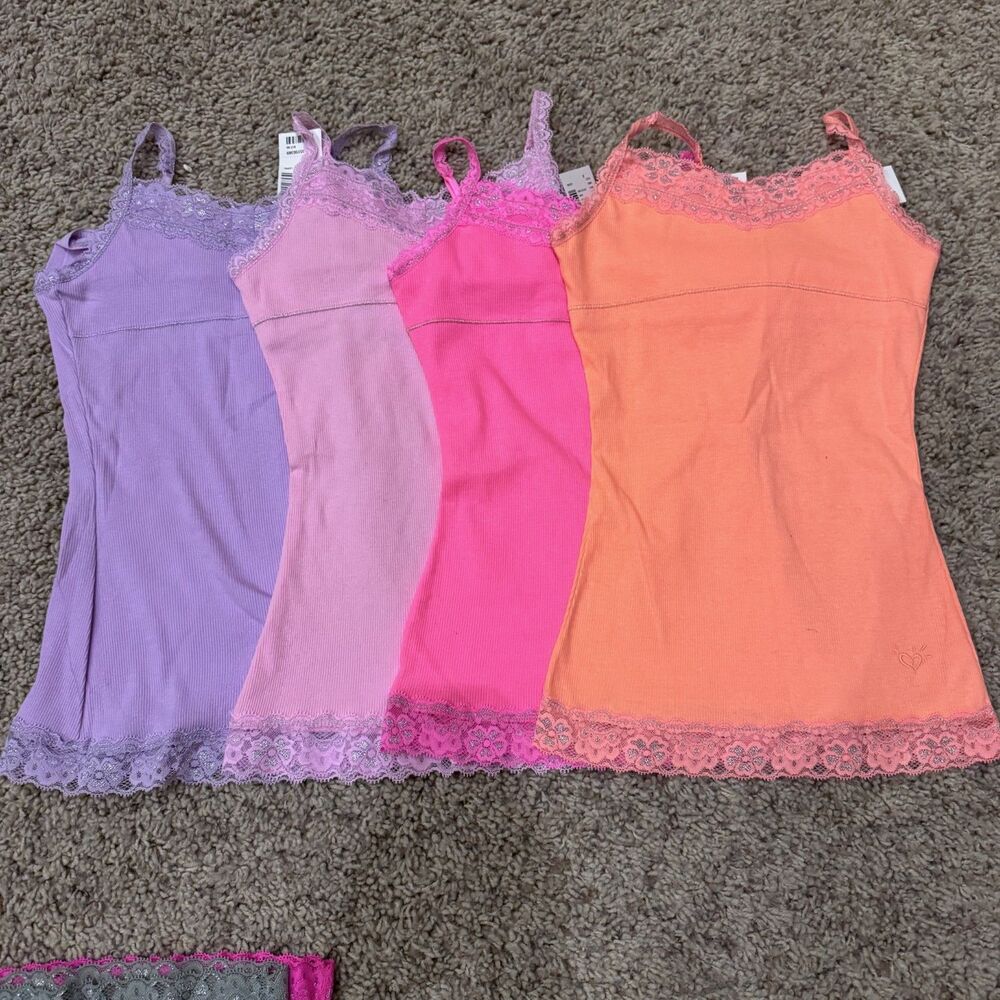 4pc justice girl size 8 NWT tank cami top shirt